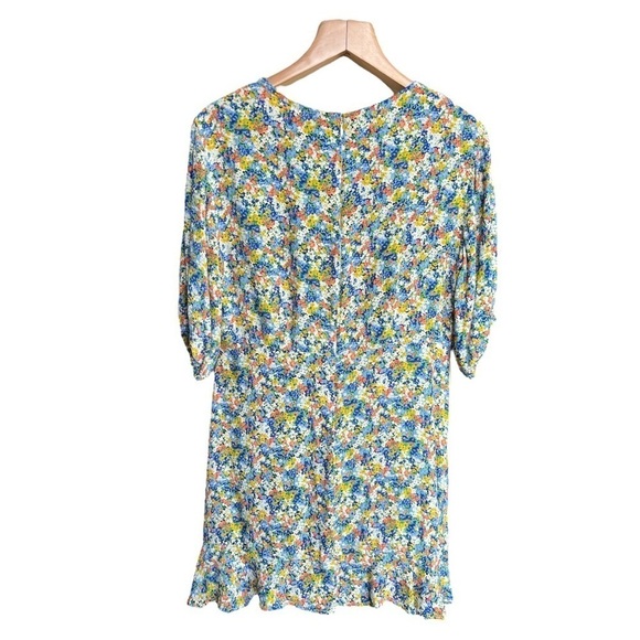 Faithfull The Brand Revolve Jeanette Floral Spring Summer Mini Dress, Sz Large - Picture 2 of 12